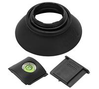 Denash Camera Eyecup Protector Exchange for Nikon D700 with Hot Shoe Level and Cover, Funnel Form -Ocular for Reinforced Visual Clearance, Suitable for Nikon D800/D4/D3S/D2X/F5 Camera