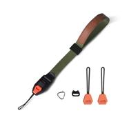 Denash Camera Hand Strap, Stabilized Camera Wrist Strap, Nylon Rope Quick Adjustment, Leather Layer, Safe Load 75kg, Suitable for Camera Binoculars, Adjustable (Green)