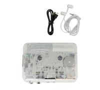 Denash Cassette For the Portable Stereo Ribbon Player HI -FI Converted MP3 Sound Sound Player For Music Lovers of the Ancient School Transparent Color