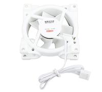 Denash Computer Case Fan, 80mm PWM MFDB Hydraulic Bearing 7 High Pressure Fan Case Fan, 25.5 DBA Low Noise, Fan Speed 800 to 2500RPM±10%, 26.5 CFM (White)