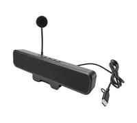 Denash Computer Speaker with Detachable Mic, USB Plug and Play Desktop PC Speakers with Spring Clamp for Monitor, Volume Control and One Key Mute, Compatible with Laptops Gaming