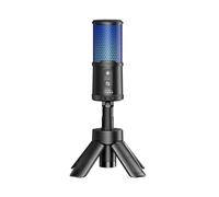 Denash Condenser Microphone, Professional Studio USB Mic with 48kHz 24bit High Resolution AI Noise Reduction RGB Lighting, for Streaming Podcasting Gaming Voice Calls