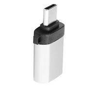 Denash Converter of the USB3.0 Adapter From the Female to Type C Adapter with Data Transmission and Load Function, Compatible with Various USB Devices, Stable Structure (Silver chainless)