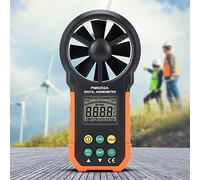 Denash Digital Anemometer Portable Portable Wind Speed Meter for Field Measurement with LCD Backlight, /min Values Data Savings Function for Weather Enthusiasts and Outdoor Activities ABS Black