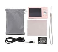 Denash Digital Camera, 16X Zoom 2.7K 48MP Autofocus Vlogging Camera with Charging Cable and Hand Strap, Compact Camera for Kid Student Children Teen Girl Boy (Pink)