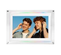 Denash Digital Picture Frame, 10.1 Inch Acrylic LED Light Music Player Slideshow Rotation Gravity Sensor Sample Display, 8GB Battery Powered for Home Office Exhibition Cafe