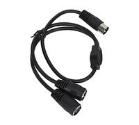Denash DIN 4PIN Professional Male to Female Y Splitter Adapter Cable for Clear Signal Output in Home Sound Systems PVC Material