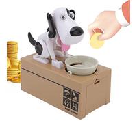 Denash Dog Money Box, Cartoon Puppy Coin Bank with Automatic Coin Insertion, Portable Saving Bank for Kids Children (Type 2)