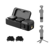 Denash Dual Wireless Microphone Kit, Instant Connectivity Noise Cancellation Lavalier Mic with 50m Transmission, for OSMO 3 Vlogging Interviews