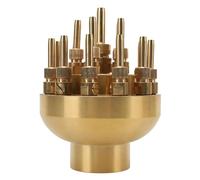 Denash Dynamic Triple Layer Brass Fountain Spray Head for Garden Pond - G2 Inch Brass Fountain Nozzle