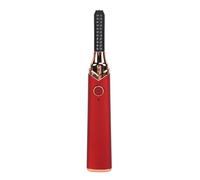 Denash Electric Eyelash Curler, Ergonomic Portable Heated Lash Curler with Rechargeable Battery for Home & Travel (Red)