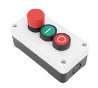 Denash Emergency Stop Switch, IP65 Water Proof 10A 1NC1NO Red Mushroom Button with Mounting Box, Stop Pushbutton Switch for Industrial Machinery