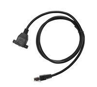 Denash Ethernet Connector CAT6 Cable 1 Meter Male on Female Lan Cable for Fast Gear Speed for the Home Office Network Black