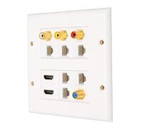 Denash Ethernet Wall Plaque Pure Solution to Hide Cables on the Wall for Domestic Cinema