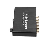 Denash Extractor 5.1CH High-Performance Analog Converter for DVD HD TV, Aluminum Alloy Black, Plug and Play, Suitable for Network Players