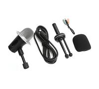 Denash Fir Condenser Microphone with Support, High Sensitivity of the Omnidirectional Nucleus, Recording for Video Chat, Metal Network Cover, White, 500 G of Weight (Black)