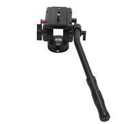 Denash Fluid Drag VH-105 Aluminum Alloy Pan Head for SLR Camera, with Handle, Fast Publication Plate, for Tripod/Monopod/Dia Rail/Rocker, Black, Black