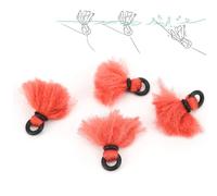 Denash Fly Fishing Strike Indicators,Fishing Float Yarn Strike Indicators, Drift Hook Positioning Floats Bobbers, Made of Yarn + Rubber for Fly Fishing (Orange)