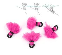 Denash Fly Fishing Strike Indicators,Fishing Float Yarn Strike Indicators, Drift Hook Positioning Floats Bobbers, Made of Yarn + Rubber for Fly Fishing (Pink)