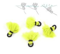 Denash Fly Fishing Strike Indicators,Fishing Float Yarn Strike Indicators, Drift Hook Positioning Floats Bobbers, Made of Yarn + Rubber for Fly Fishing (Fluorescent Yellow)