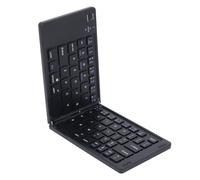 Denash Foldable Bluetooth Keyboard, Ultra Slim Folding Wireless Portable Keyboard Ergonomic USB Rechargeable Travel Keyboard for Phone Tablet Laptop (Black)