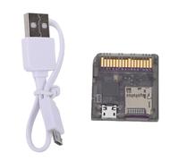 Denash Game Flash Card Reader for DS DSi 3DS with RP2040 MCU 6MB/s Speed Dual Power Supply Open Source Design Micro USB Port (Transparent Black)