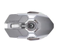 Denash Gaming Wireless Portable Mouse 2.4GHZ 1600DPI Usb Silent Optical Desk Desktop Computer Ratio with Ergonomic Design for a Long Time Use Blackgrey (Grey)