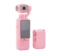 Denash Handheld POV Camera with 180° Rotatable Lens, 4K Video Recording, 1.97 Inch Screen, 6 Hours Battery Life, for Travel and Content Creation (Pink)
