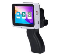 Denash Handheld Printer, HD Touch Screen Inkjet Printing Machine for Barcode, Curved Surfaces, Wood, Plastic, Fabric with Full View Interface for Multilanguage Support