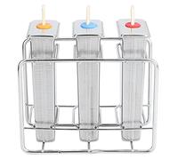 Denash Ice Cream Mold with Brush Kit for Treats Single DIY Kitchen Tool 304 Stainless Steel (3-Piece Flat-Head Flat Panel + Stainless Steel)