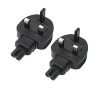 Denash IEC 320 C7 Power Adapter Heavy Duty Computer Power Adapter for Laptop Computer 2pcs Standard Plug to IEC320 C7 Connector