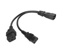 Denash IEC320 C14 to C19 C13 y Splitter Network Cable Long -lived 10a 250 V Cable for Laptop Performance Adapter, Printer, Projectors PVC Material