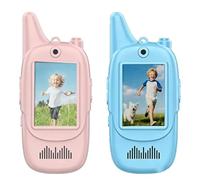 Denash Kids Video Walkie Talkies, Long Distance 500m Video Intercom with One Touch Call and Voice Change, Rechargeable Two Way Radios for Boys and Girls Indoor Outdoor Play
