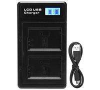 Denash LCD Display LCD Lithium-Battery for the NP-FI50 Camera, Double Load USB Load Base, Portable AB Material, Black