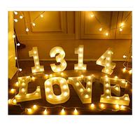 Denash LED Alphabet Letter Lights, DIY Marquee Signs with Warm White Glow for Home Wedding Party Decoration (DenashqC4uiJM-10148348)