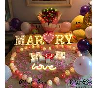 Denash LED Alphabet Letter Lights, DIY Marquee Signs with Warm White Glow for Home Wedding Party Decoration (DenashqC4uiJM-10148326)