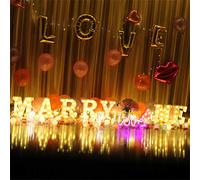 Denash LED Alphabet Letter Lights, DIY Marquee Signs with Warm White Glow for Home Wedding Party Decoration (DenashqC4uiJM-10148345)