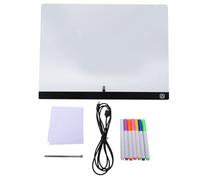 Denash LED Drawing Board, 17 Inch Scratch Proof Acrylic Light Up Whiteboard with 7 Color RGB Lights and Stand, for Kids Drawing Doodle Art and Family Memo Board