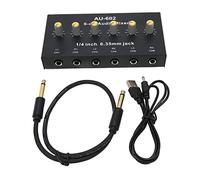 Denash Line Mixer with 6 Mono Channels 3 Stereo Channels for Microphone Guitars Keyboard, Multi Application Mixer for Small Clubs, Iron Material