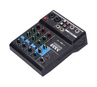 Denash Live Compact 4 Channels Connectivity with USB Connectivity, Professional Stereo Mixer for Study Music Control, Live Karaoke Parties in Home, Black