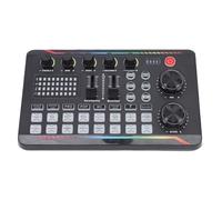Denash Live Streaming Sound Card with Lighting Effect, Voice Recording Equipment for Podcast, Karaoke, Gaming