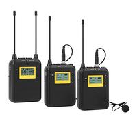 Denash LWM-328C Professional Wireless Collar Microphone for Support for 99 Channels for the SLR Camera, Suitable for a Short Video Outside, ABS + Circuit Board Material