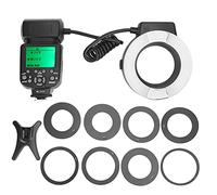 Denash Macro TTL Ring Flash Light Versatile Camera Flashlight Autofocus for D7000 D5200 D5000 for Macro Photography Plastic Black