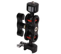 Denash Magic Arm Double Ball Heads Clamp/Holder Haster Commemorative Haster for the Camera -rum - LED Field Fields Audio Equipment, Aluminum Alloy Material