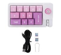 Denash Mechanical Macro Keypad, RGB Backlight Joystick Roller Compatible with XP Vista OS X, Hot Swappable Numpad Keyboard, Wired USB Type C Connection (Green)
