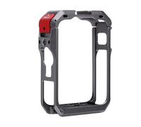 Denash Metal Cage Fit for Osmo 360 Panorama Camera with Multiple Expansion Mount Lens Cap Safety Lock Camera Protective Frame, 1:1 Design, Dual Cold Shoe Mounts, Aluminum (Silver)