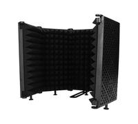 Denash Microphone Isolation Shield, Portable Foldable Sound Absorbing Foam Reflector with Adjustable Angle, for Studio Recording Radio Broadcasting