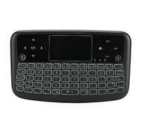 Denash Mini Keyboard, Multifunction Wireless Keyboard with Touchpad and Mouse, Rechargeable Backlit 4 Color LED, for PC Laptop Box