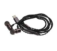 Denash Monitor the Earphones Highly Resolving DAC -Earphones for Musicians for Musicians Audiophile with Microphone and Control Keys, Black Metal Type C Headphones for HiFi Stereo Sound