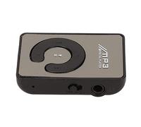 Denash MP3 Music Player Portable Lightweight Mini Back Clamp/Holder Player with Memory Card Slot, Long Working Time, Premium ABS Material for Travel and Exercise (Black)